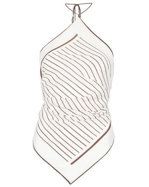 SIR. Silk Scarf - White