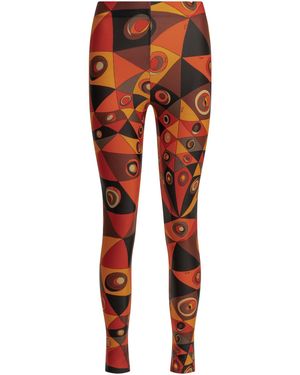 PUCCI Occhi Polyamide Elastane Legging - Orange