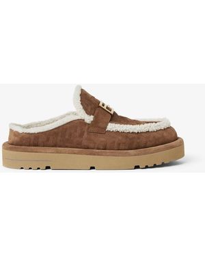 Fendi "Apres Chic" Sabots - Brown