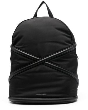 McQueen Logo-print Shell Backpack - Black