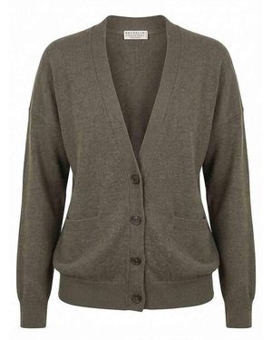 Brunello Cucinelli Cashmere Cardigan - Green