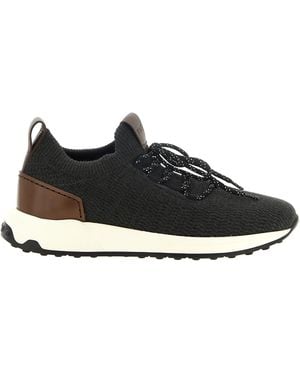 Tod's Stretch Fabric Sneakers - Black