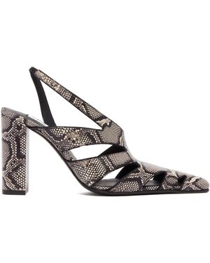 Alaïa Snake Engraved Sandals - Metallic