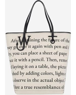 JW Anderson Cotton Blend Anchor Shopping Bag - Metallic