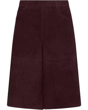 Marella Leather Bermuda Mllscoglio - Purple