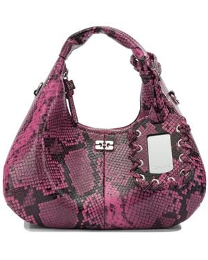 Ganni Recycled Polyester Handbag - Purple