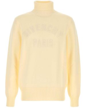 Givenchy Nude Neutrals Cotton Turtleneck Sweater - Yellow