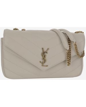 Saint Laurent Loulou Media Bag - Gray