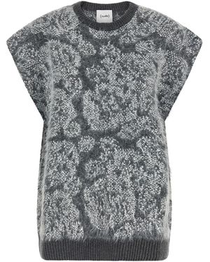 Nude Jacquard Sweater - Gray