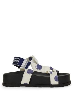 Moschino Sandal With Logo - White
