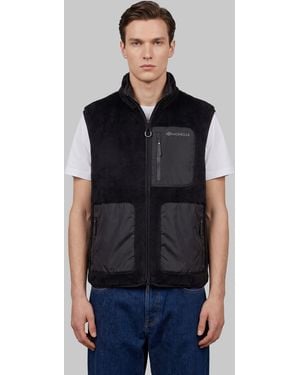 Moncler Reversible Teddy-Effect Fleece Vest - Black
