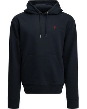 Ami Paris "Ami De Coeur" Hoodie - Blue