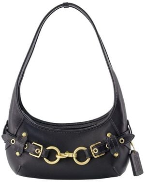 COACH "Ergo 26" Belted Leather Bag - Black