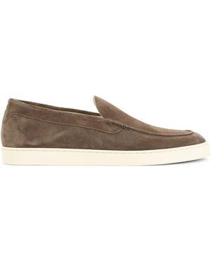 Brunello Cucinelli Suede Calfskin Rubber Loafers - Brown