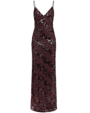 Nissa Backless Sequin Maxi Dress - Purple