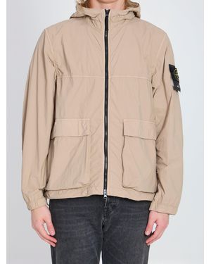 Stone Island Sanded Nylon-Tc Jacket - Natural