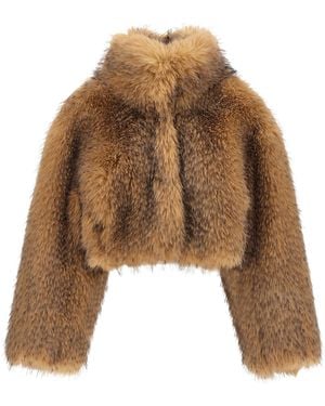 ROTATE BIRGER CHRISTENSEN Cropped Fur - Brown