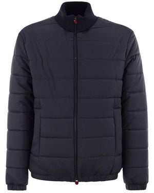 Kiton Technical Fabric Bomber Jacket - Blue