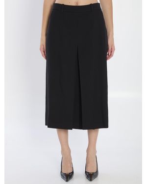 Saint Laurent Wool Skirt-Pants - Black