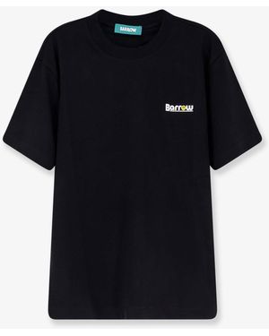 Barrow Cotton T-Shirt With Front Print - Black