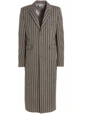 VTMNTS Striped Long Coat - Gray