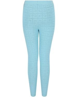 Givenchy 4G Monogram Knit Leggings - Blue