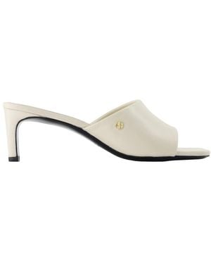 Anine Bing Heeled Mules - White