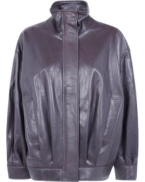 Arma "Paula" Vegetal Leather Jacket - Blue