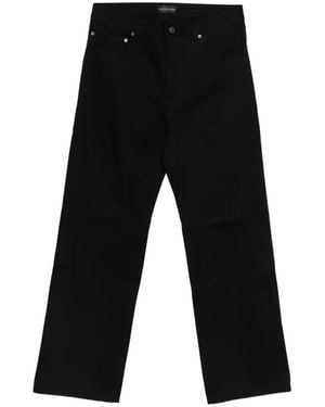 Balenciaga Cotton Denim Pants - Black