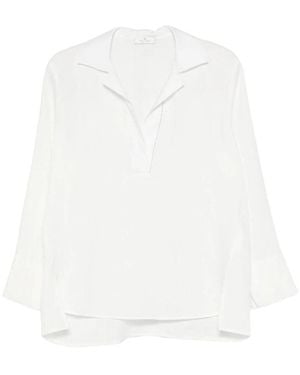 Panicale Sweater V-Neck Linen - White