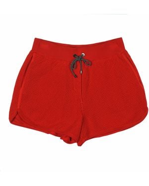 Brunello Cucinelli Mesh Casual Shorts - Red