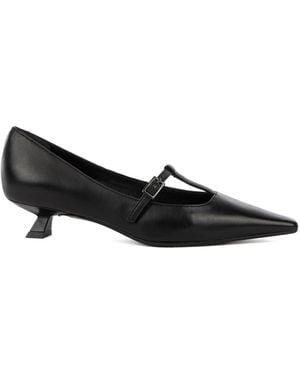 Chantal Decollette With Strap - Black