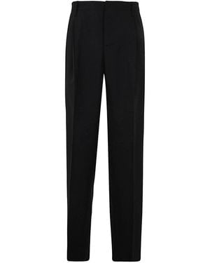 Versace Loose Fit Formal Pants For - Black