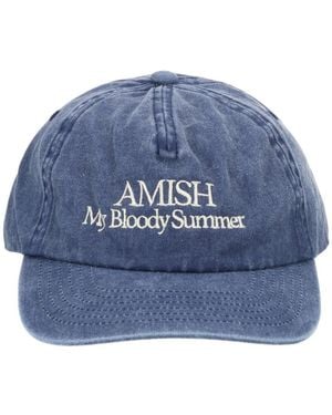 AMISH Baseball Cap With Embroidery - Blue