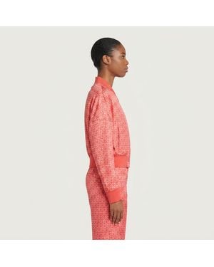 Ferragamo Long Jacket — /Coral Chain Print - Red
