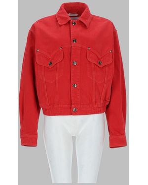 Versace Cotton Outer Fabric Sports Jacket For - Red