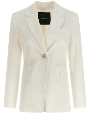 Pinko Linen Blazer - White