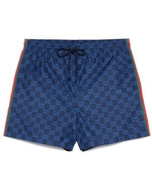 Gucci Gg All Over Swimshort - Blue