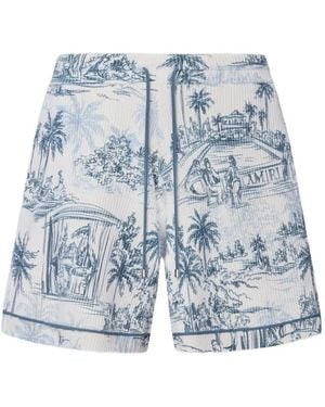 Amiri Chateau Palms Short - Blue