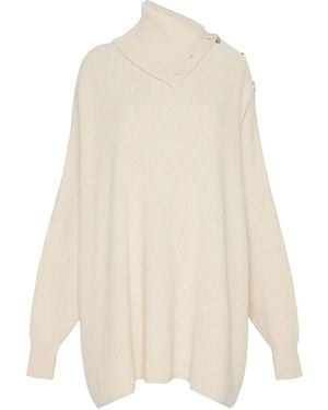 Sportmax Oversized Wool And Cashmere Dress - White
