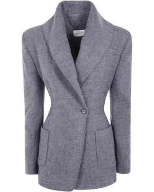 Magda Butrym Shawl Blazer - Blue