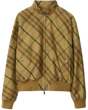 Burberry Check Bomber Jacket - Green
