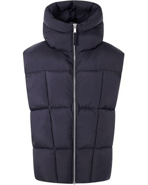 Thom Krom Hoodie Waistcoat - Blue