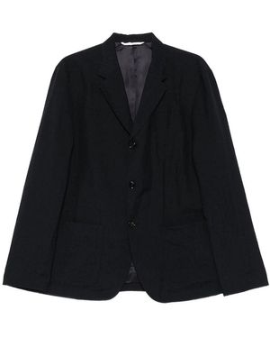 Cellar Door Jake Patch-Pocket Single-Breasted Wool Blend Jacket - Black