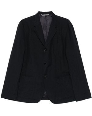 Cellar Door Jake Patch-Pocket Single-Breasted Wool Blend Jacket - Black