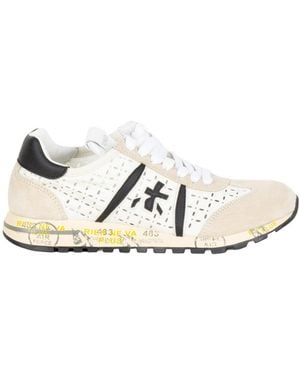 Premiata Light Perforated Flat Shoes - White