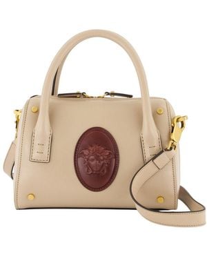 Versace Small Boston Crossbody - Natural