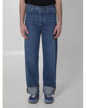 Bottega Veneta Medium Turned-Up Jeans - Blue