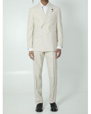 Lardini Feeling Double-Breasted Suit - White