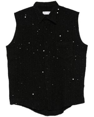 Ernest W. Baker Sleeveless Bouclé Shirt - Black